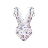 Women Tight Fitting Slim Fit Retro One-Piece Swimsuit Sun Protection Long Dress Two-Piece Spa Swimsuit