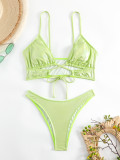 Women's Solid Color Two Pieces Swimsuit Sexy Bikini