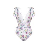 Women Tight Fitting Slim Fit Retro One-Piece Swimsuit Sun Protection Long Dress Two-Piece Spa Swimsuit