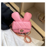 Rabbit Ears Rhombic Sachet Bag Female Princess Chain Messenger Bag Coin Purse