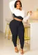 Women's Fashion Patchwork Comfort Long Sleeve Two-Piece Pants Set