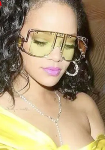 Women punk studded retro sunglasses