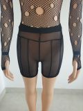 Women Summer Sexy See-Through Mesh Shorts