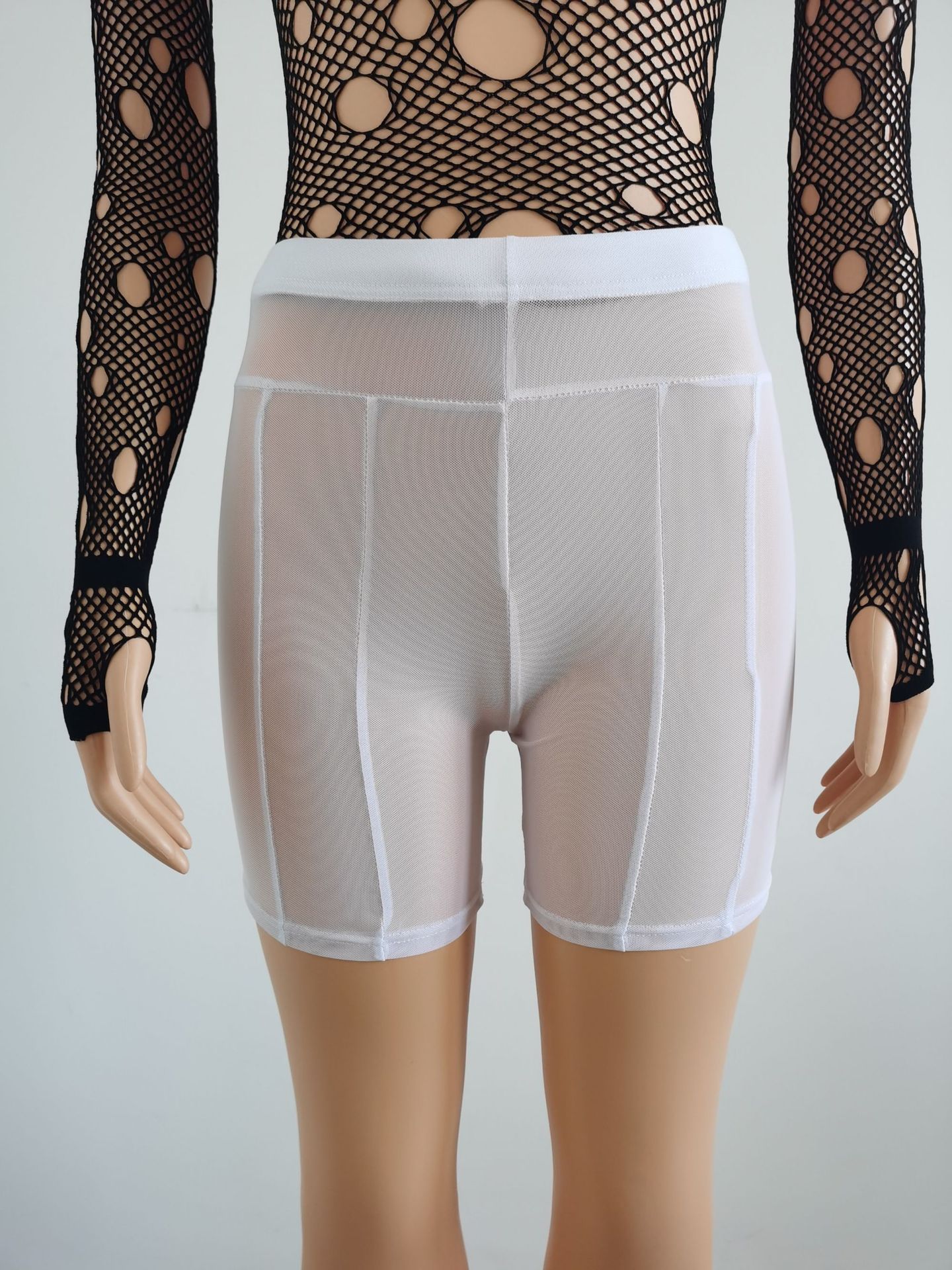 Sexy Women Sheer Mesh See Through Hot Half Pants Fishnet Underwear