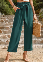 Solid Color Casual Pants Women's Summer Chic Career Loose Pants