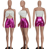 Ladies Sexy Fashion Casual Solid Color Mini Shorts