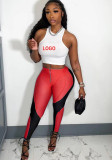 Women TankTop and colorblock Pant two-piece set