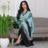 Sequined Tassel Robe Abaya Loose Fit Dress Arabian Ladies Clothing Dubai Muslim