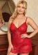 Plus Size Lace Mesh See Through Babydoll Lingerie