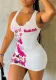 Women Summer Print Sleeveless Mini Dress