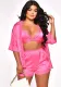 Women Clothing Casual Solid Shorts Three-Piece