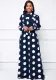 Women Sexy Printed Long Sleeve Dress