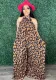 Plus Size Women Casual Print Jumpsuit