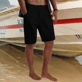 Men's Beach Casual Summer Stretch Drawstring Loose Pocket Shorts