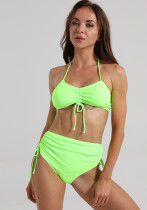 Femininer, fester, zweiteiliger Bikini-Badeanzug mit Halter