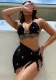 Sexy Three-Piece Swimsuit Women Two Pieces Bikini Cover Up Swimwear