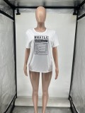Round Neck Pullover Print Short Sleeve Women's T-Shirt