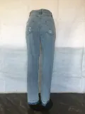Fashion Versatile Slim Sexy Micro Stretch Ripped Micro Bell Bottom Denim Pants