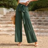Casual Pants Women's Summer Loose Casual Wide Leg Solid Color Trousers
