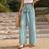 Casual Pants Women's Summer Loose Casual Wide Leg Solid Color Trousers