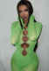 Summer Women's Sexy Cutout Tight Fitting Long Sleeve See-Through Jumpsuit