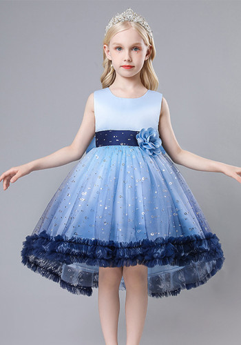 Mädchen Prinzessin Kleid Schleppkleid Kinderkleidung Tutu Rock Kinder Netzkleid