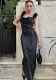 Women's Summer Fashion Chic Slim Raw Strap Low Back Dress