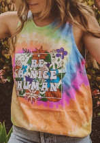 T-shirt tanktop met modieuze print voor dames