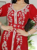 Spring Summer Women's Embroidered Kaftan Evening Gown