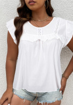 Plus Size Damen Sommer weißes Shirt