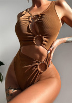 Bikini de una pieza Traje de baño Mujer Cubrir Vientre Slim Fit Traje de baño sexy