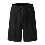 Summer Wafflev Turndown Collar Short-Sleeved Polo Shirt Shorts Men's Casual Fashion Two Piece Set