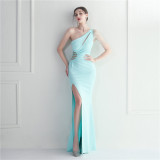 Beaded Bridesmaid Long Slim Sexy Dress Evening Gown