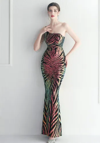 Beading Sexy Strap Slash Shoulder Formal Party Evening Dress Long Mermaid Cocktail Dress