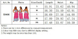 Langes, bedrucktes Sling-Crossover-Kleid mit V-Ausschnitt für Damen