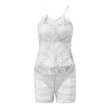 Damen Solid Mesh Jacquard Bikini Zweiteilige Badebekleidung