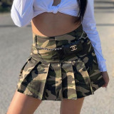 Women's Spring And Summer Camouflage Pleated Skirt Fashion Skirt For Women