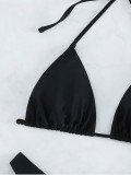 Retro Print Bikini Mesh Kerchief Sexy Ladies Four-Piece Swimsuit