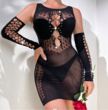 Sexy One Piece Mesh Beaded Sexy Lingerie