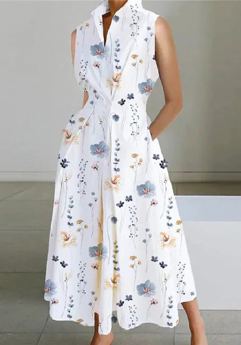 夏のキャリアファッションポルカドット V ネックレディースボタンマーメイドドレス