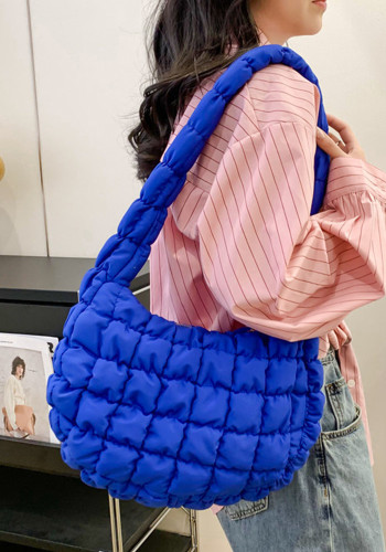 Bolsa nuvem bolsa puff plissada bolsa feminina de um ombro para baixo bolsa casual de grande capacidade