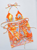 Bikini-Badeanzug für Damen, zweiteilig, Badebekleidung, dreiteilig