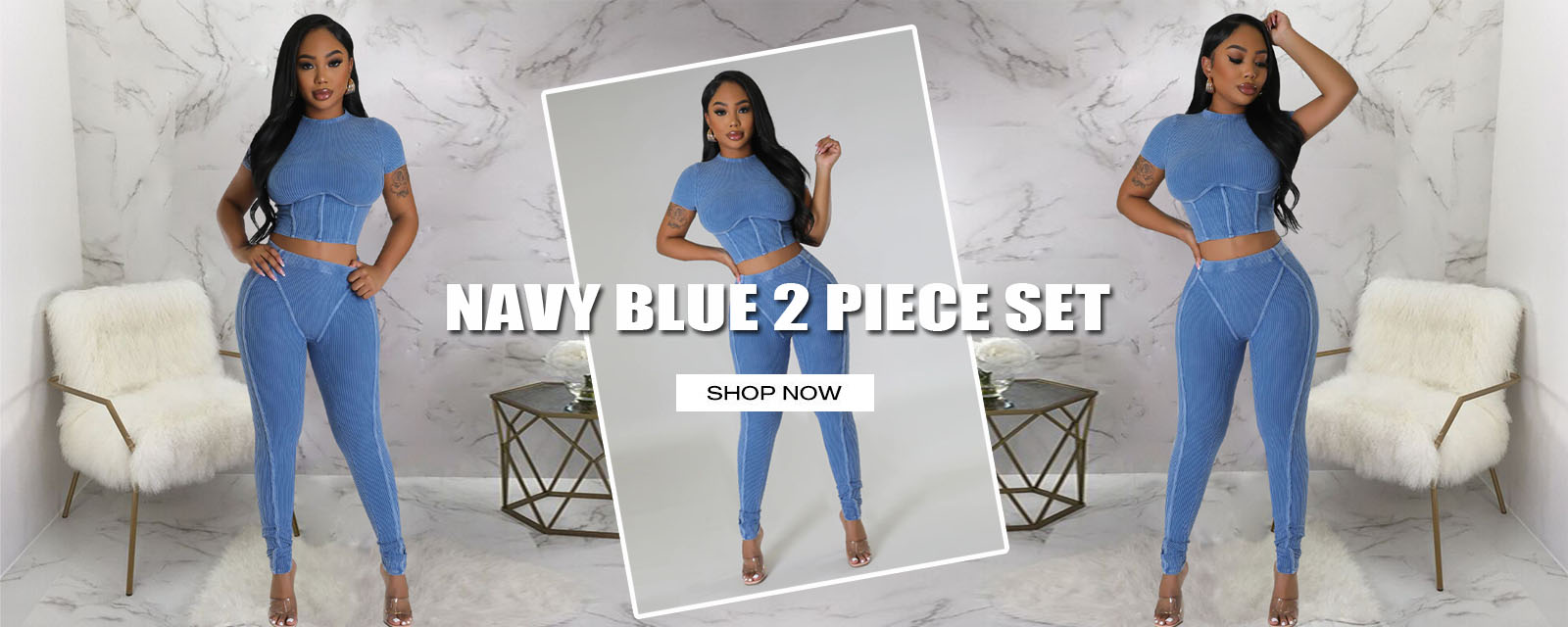 navy blue 2 piece set