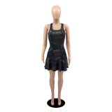 Ladies Printed Cute Tennis Dress for Women (with Lining)