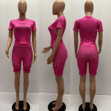 Damenmode-Digitaldruck-Sportshirt + Shorts-Set