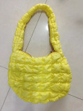 Cloud bag pleated puff bag women's one-shoulder down bag Casual large-capacity dumpling bag