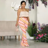 Summer Women's Bodycon Floral Sexy Bell Bottom Pants