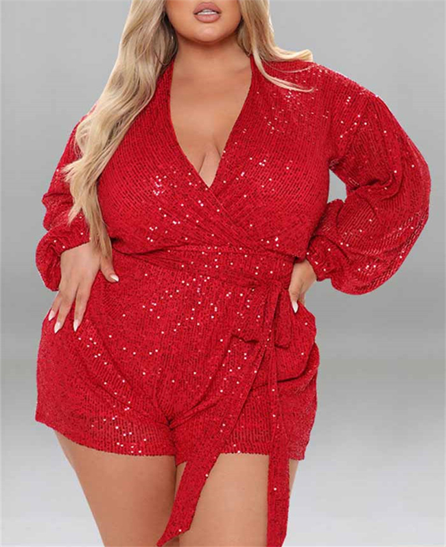 Wholesale plus size sequin rompers From Global Lover