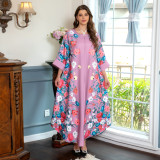 Muslim Robe Fashion Luxury Diamond Positioning Print Arabian Ladies Dress