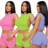 Women's Clothing Fashion Sexy Open Waist Lace-Up Two Piece
